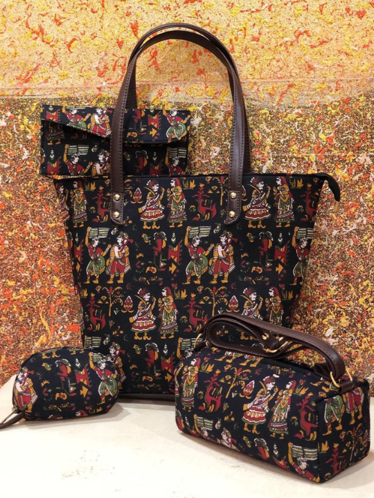 Beutiful Hand Block Printed Fabric Bag