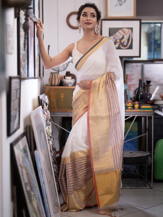 Linen Saree