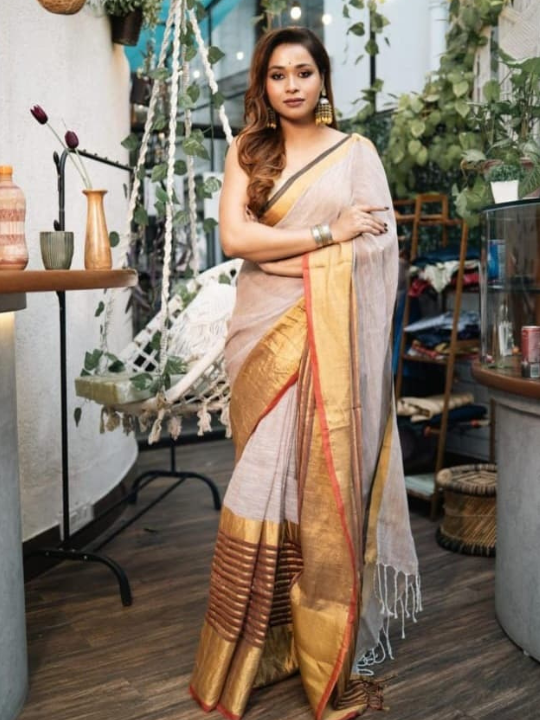 Linen Saree