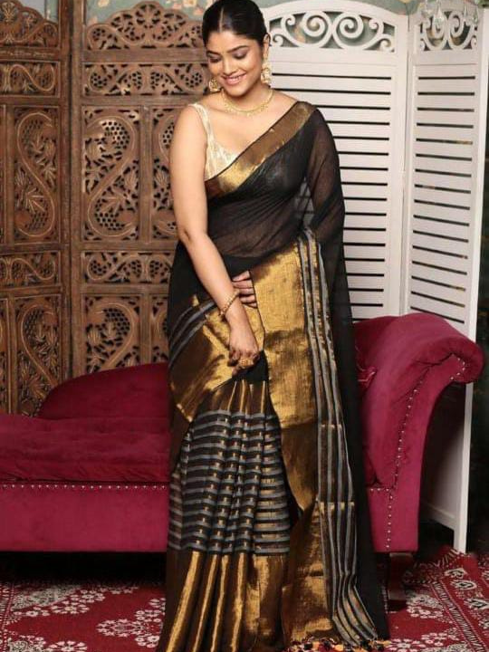 Linen Saree