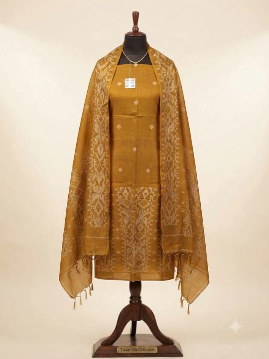 pure-silk-mark-certified-srivori-tussar-silk-kurta-dupatta-set-3