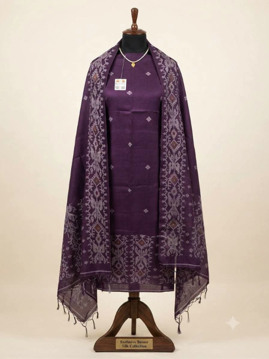 pure-silk-mark-certified-srivori-tussar-silk-kurta-dupatta-set-4