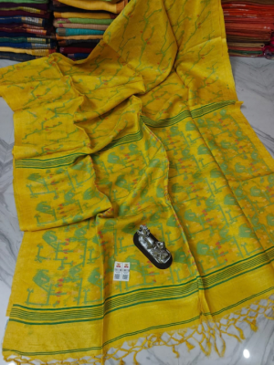 Tussar Silk Saree With Jamdani Weave