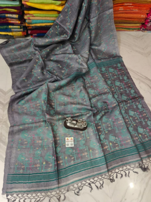 Tussar Silk Saree With Jamdani Weave